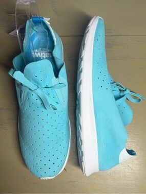 New w/defect Native Apollo Moc Blue Slip-On Perforated Sneakers W11 M9 Unisex